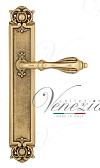 Дверная ручка Venezia на планке PL97 мод. Anafesto (франц. золото) проходная